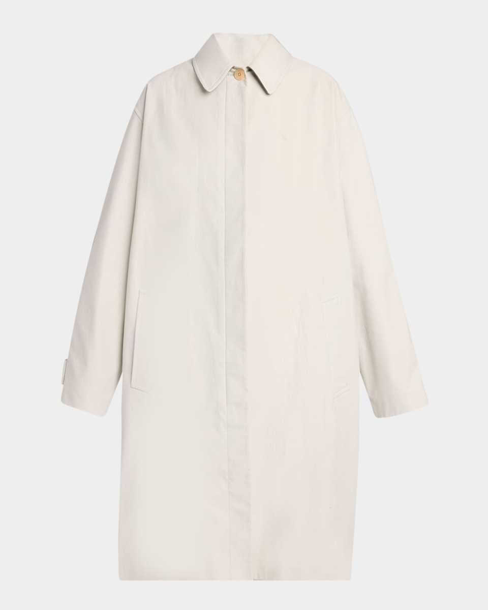 Pluma Cotton-Cashmere Single-Breasted Coat